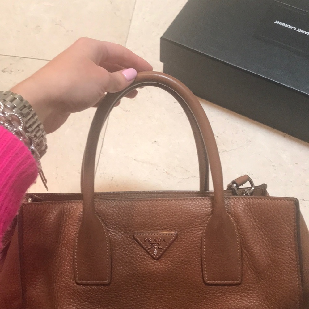 Prada Brown Leather Crossbody Handbag - Picture 4 of 8